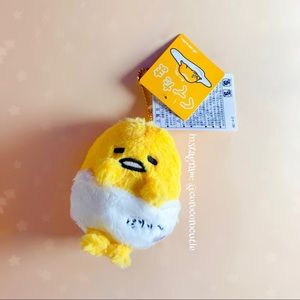 Sanrio Fluffy Gudetama Medium Plushie Charm New